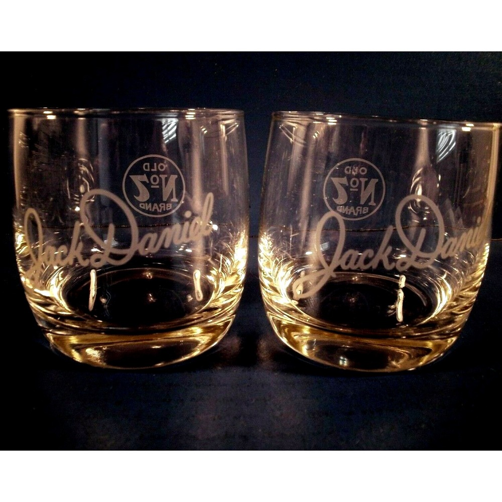 Jack Daniel Signature Glasses Old No 7 Brand Bar Glasses Set of 2